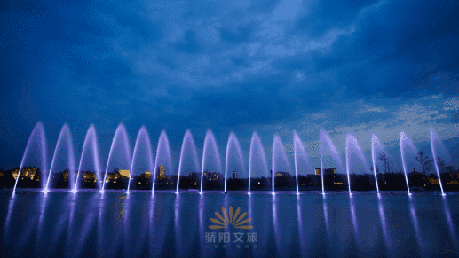 河南温县子夏公园激光水秀，领略不一样的太极文化！