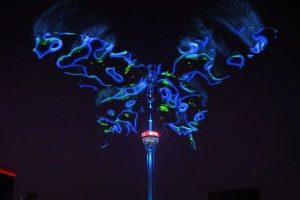 元宵节成都339天府塔AR视觉秀