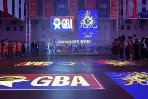 建业显示 | 全息投影+激光技术助力中山首届GBA篮球赛